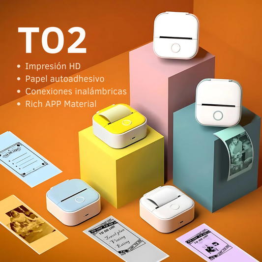 MiniPrint GO T02 – Impresora de Bolsillo Bluetooth